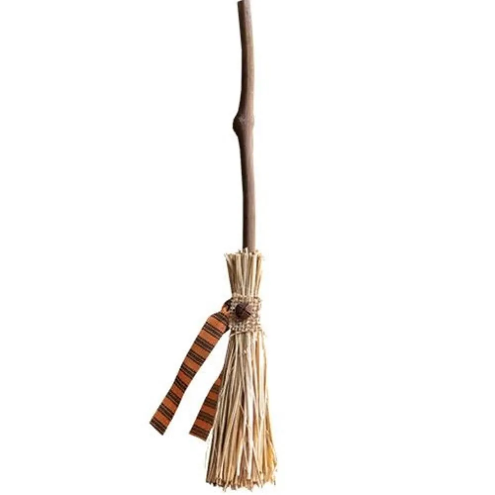 11" Straw Broom Festive Decor online outlet