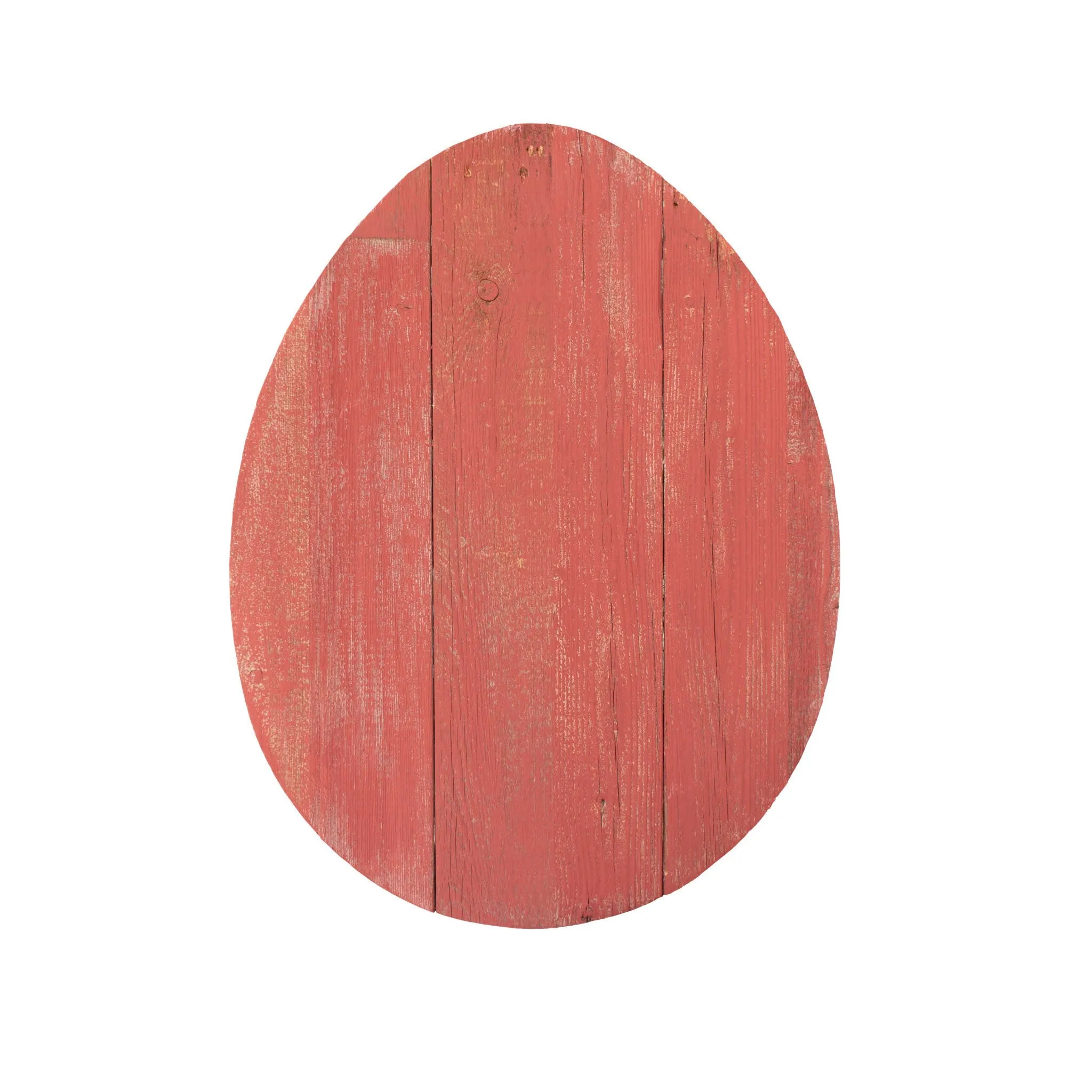 12" Farmhouse Red Wooden Large Egg Decorative Accessories last chance deals