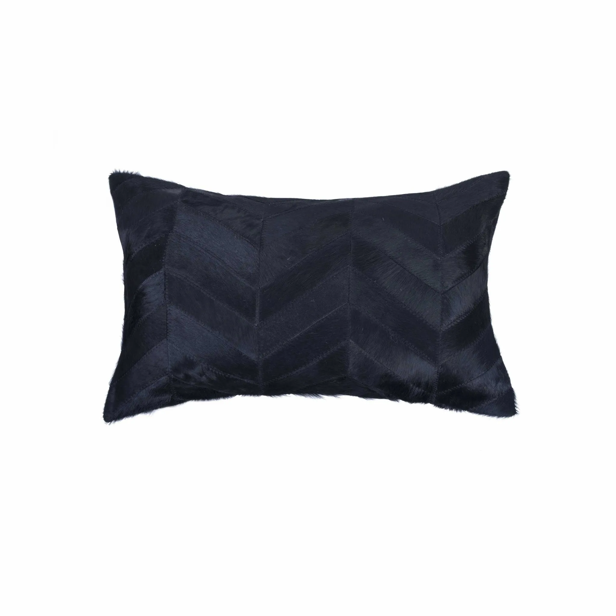12" X 20" Black Cowhide Throw Pillow Throw Pillows home accents sale