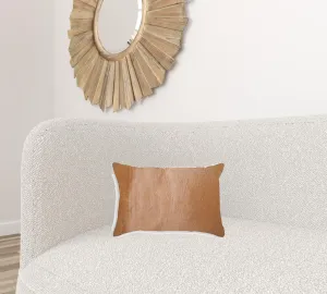 12" X 20" X 5" Tan Cowhide  Pillow Throw Pillows clearance cushion