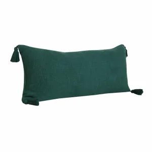 14" X 36" Emerald Green 100% Cotton Zippered Pillow Throw Pillows sofa decor deals