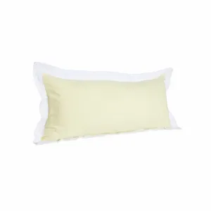 14" X 36" Light Yellow And White 100% Cotton Geometric Zippered Pillow Throw Pillows sofa decor deals