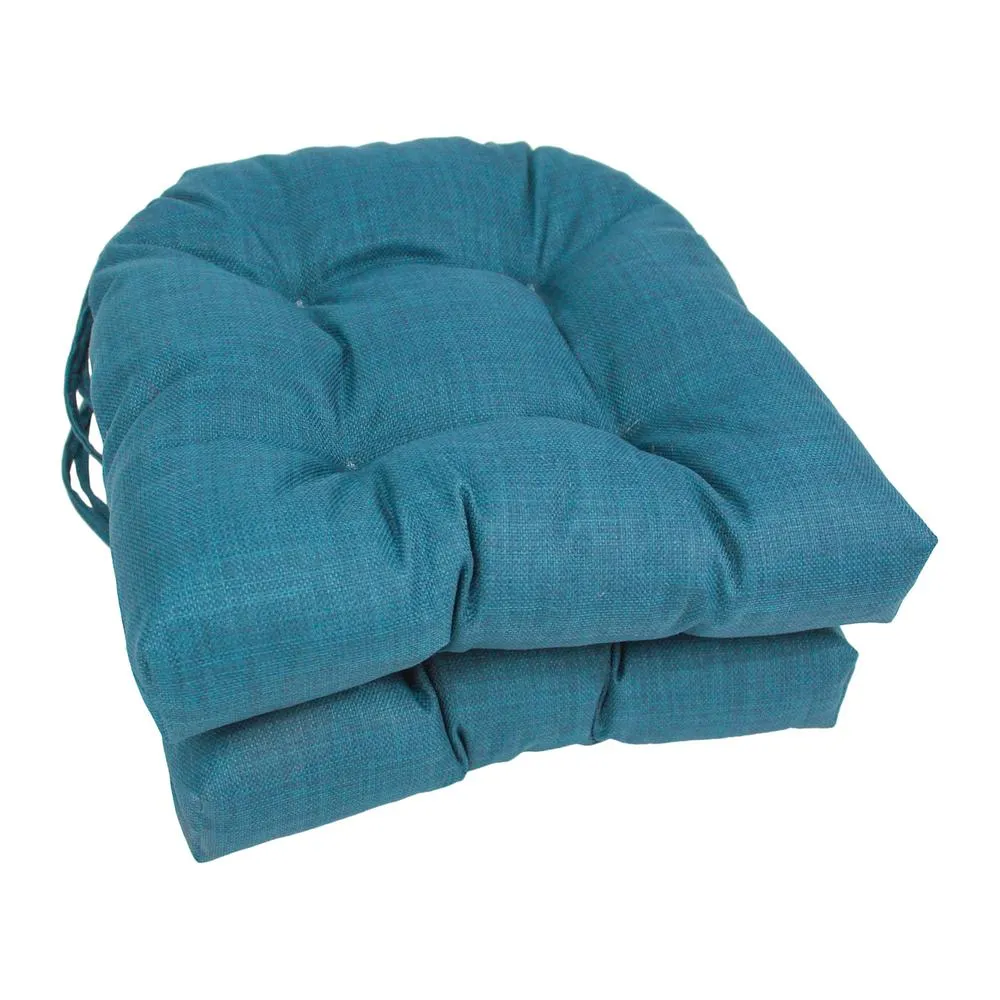 16-inch Outdoor Spun Polyester U-shaped Tufted Chair Cushions (Set of 2) Throw Pillows low cost deal