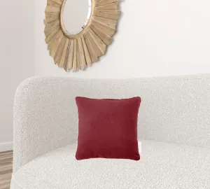 16" X 16" Red Solid Color Velvet Throw Pillow Throw Pillows value buys