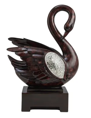17" Marbleized Cherry Brown Dove Figurine Sculpture Decorative Accessories home deals