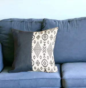 17" Navy Blue Faux Leather Throw Pillow Cover Throw Pillows sofa decor deals