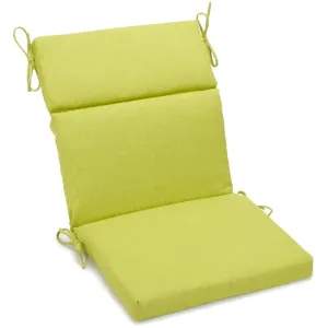 18-inch by 38-inch Spun Polyester Solid Outdoor Squared Chair Cushion, Lime Throw Pillows low cost deal