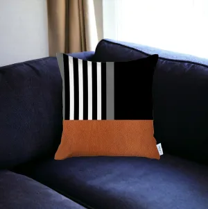 18" Brown and Black Throw Pillow Cover Throw Pillows sofa decor deals