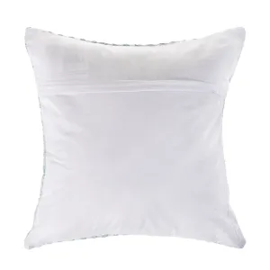 18" X 18" Light Blue And White 100% Cotton Chevron Zippered Pillow Throw Pillows clearance cushion