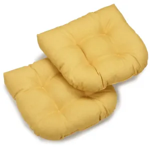 19-inch U-Shaped Outdoor Spun Polyester Tufted Dining Chair Cushion (Set of 2) Throw Pillows low cost deal