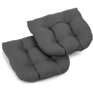 19-inch U-Shaped Outdoor Spun Polyester Tufted Dining Chair Cushion (Set of 2) Throw Pillows low cost deal