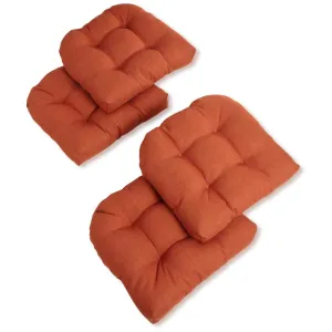 19-inch U-Shaped Spun Polyester Outdoor Tufted Dining Chair Cushions (Set of 4) Throw Pillows low cost deal