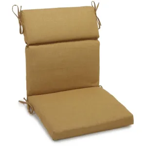 20-inch by 42-inch Spun Polyester Solid Outdoor Squared Seat/ Back Chair Cushion, Wheat Throw Pillows low cost deal