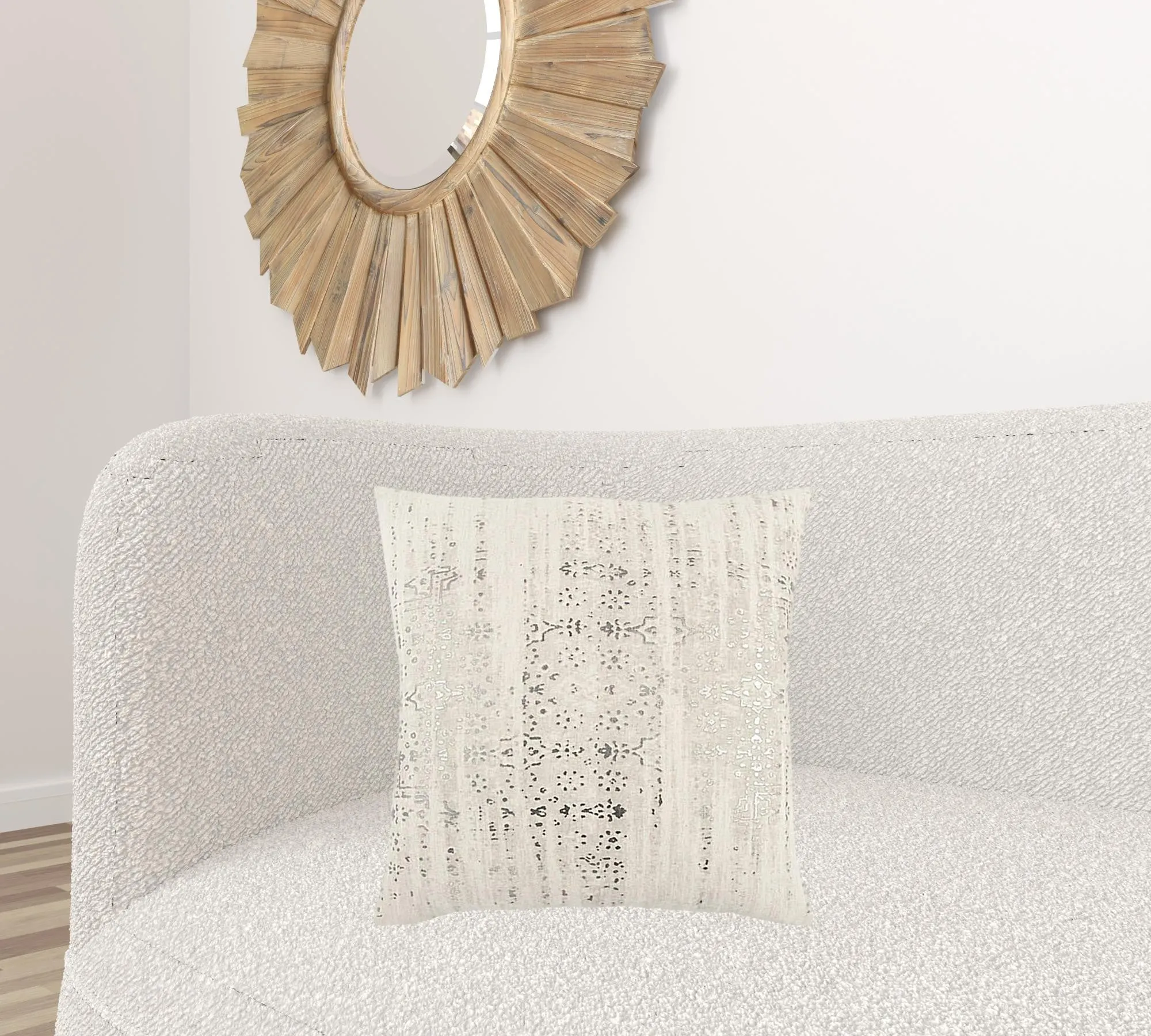 20 X 20 Natural Zippered 100% Cotton Throw Pillow Throw Pillows low cost deal