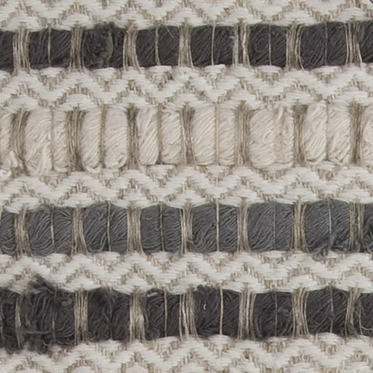 20" Gray Beige Nubby Texture Bands Throw Pillow