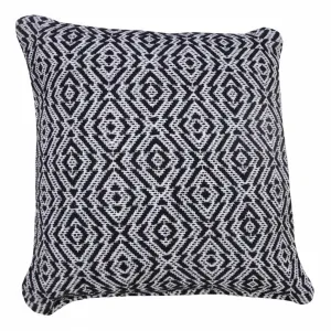 20" X 20" Black And White 100% Cotton Geometric Zippered Pillow Throw Pillows low cost deal