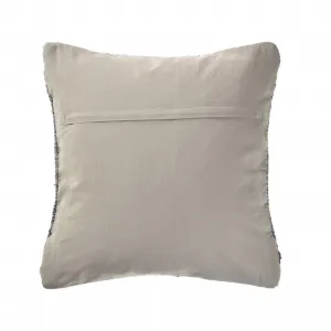 20" X 20" Blue And Ivory 100% Cotton Chevron Zippered Pillow Throw Pillows low cost deal