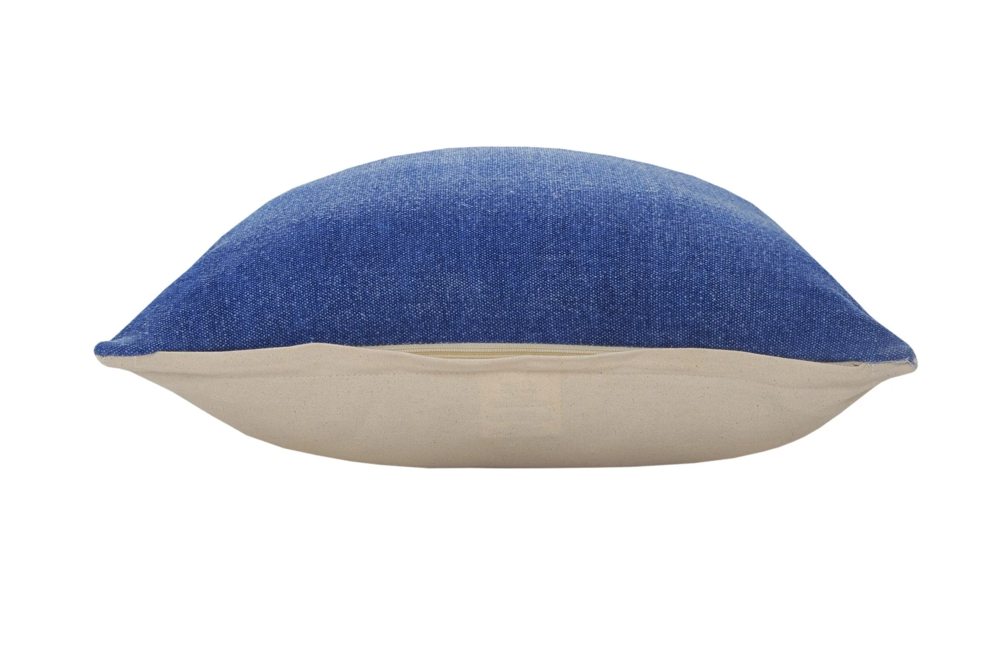 20" X 20" Classic Blue 100% Cotton Zippered Pillow Throw Pillows sofa decor deals