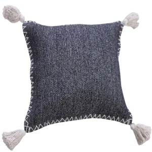 20" X 20" Deep Blue And White 100% Cotton Zippered Pillow Throw Pillows home accents sale