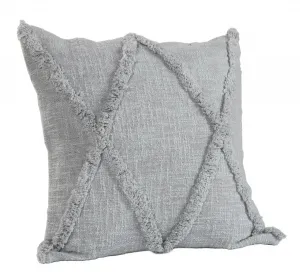 20" X 20" Gray 100% Cotton Diamond Zippered Pillow Throw Pillows home accents sale