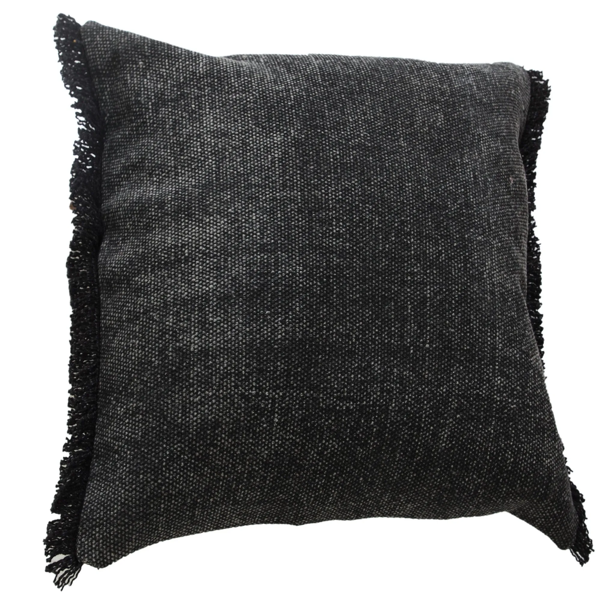 20" X 20" Jet Black 100% Cotton Zippered Pillow Throw Pillows home accents sale