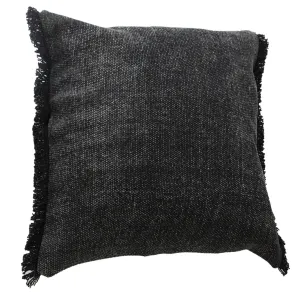 20" X 20" Jet Black 100% Cotton Zippered Pillow Throw Pillows home accents sale