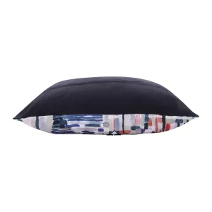 20" X 20" Red Pink Blue Gray And Black Polyester Abstract Zippered Pillow Throw Pillows value buys