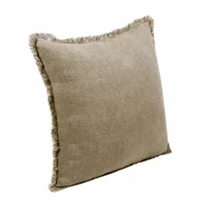 20" X 20" Tan And Ivory Linen Zippered Pillow Throw Pillows home accents sale
