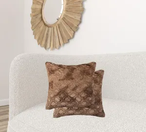 20" X 20" X 5" Acrylic Plush Polyester Polyfill Brown 2 Pack Pillow Throw Pillows home accents sale