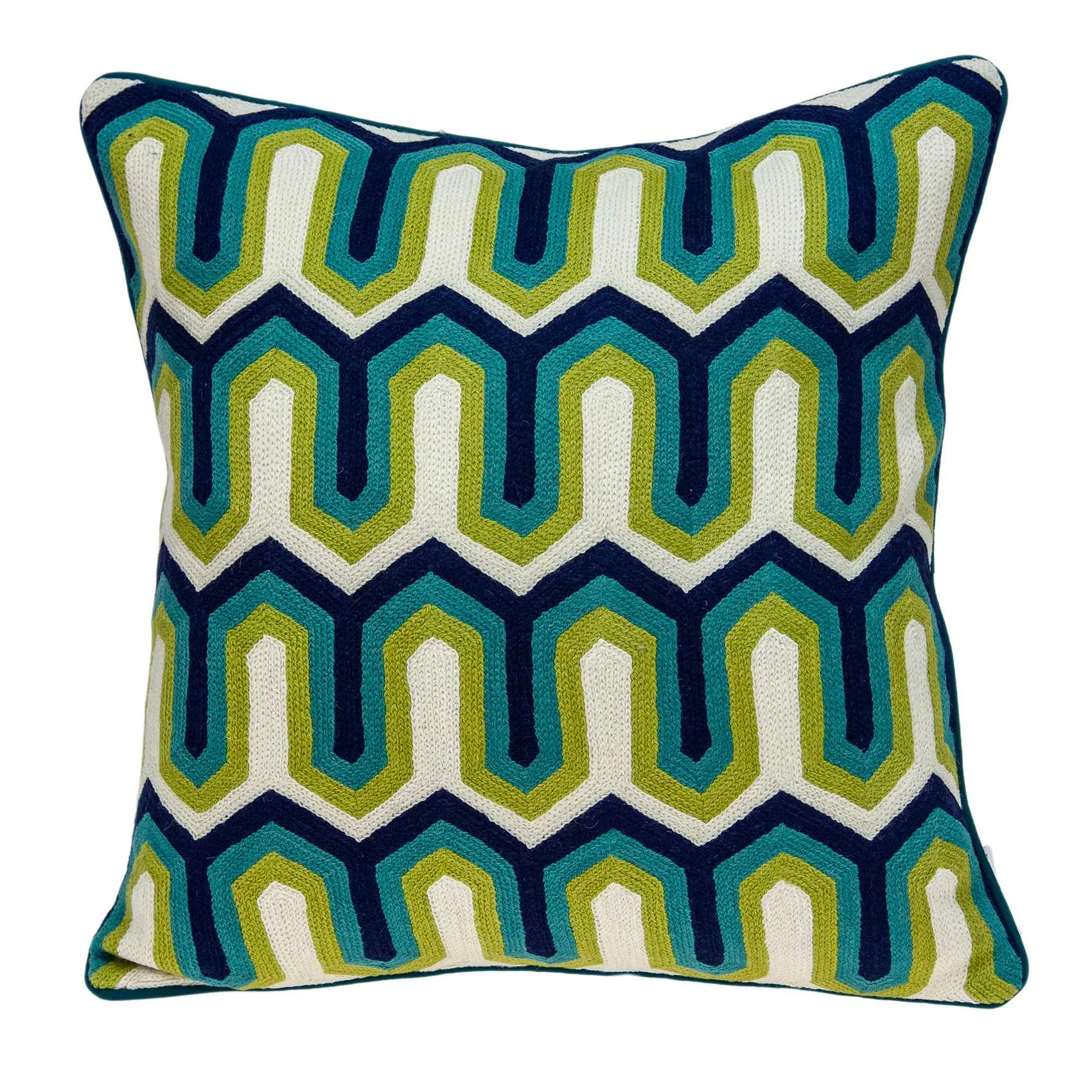 20" X 7" X 20" Handmade Transitional Multicolored Pillow Cover With Poly Insert Throw Pillows sofa decor deals