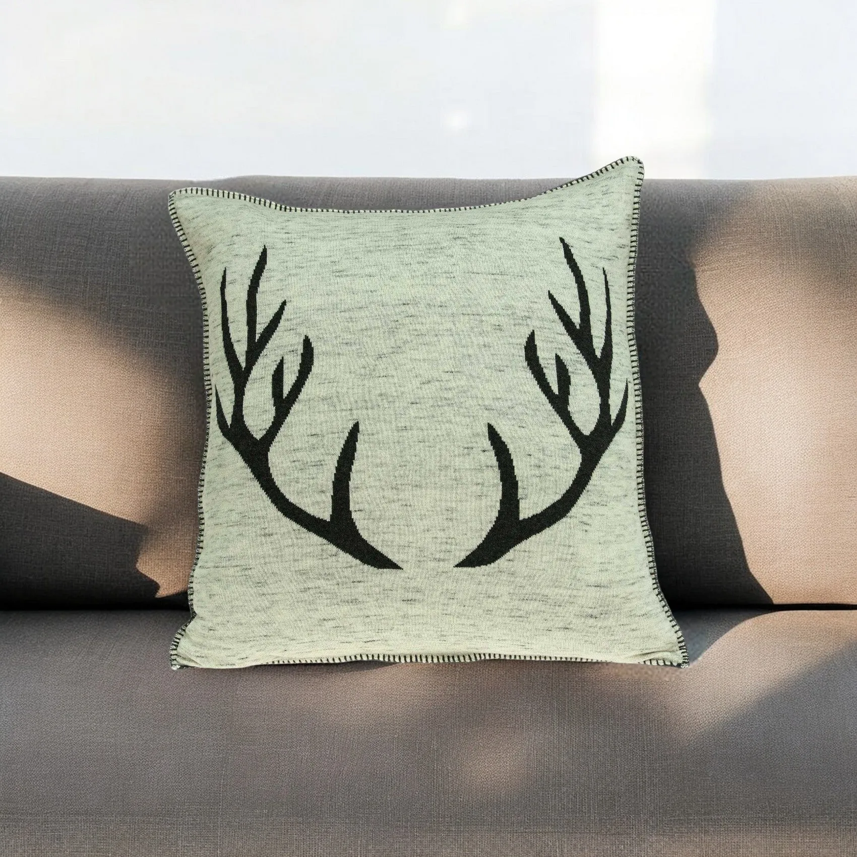 20" X 7" X 20" Lodge Grey & Black Pillow Cover With Poly Insert Throw Pillows sofa decor deals
