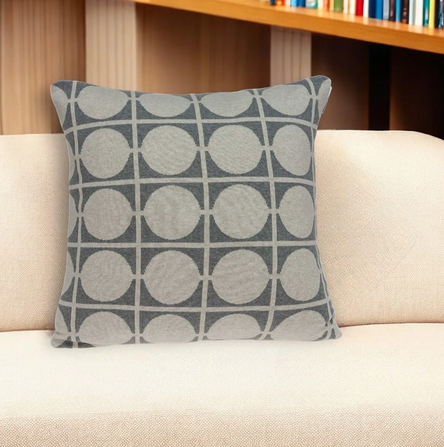 20" X 7" X 20" Transitional Tan & Grey Pillow Cover With Poly Insert Throw Pillows sofa decor deals
