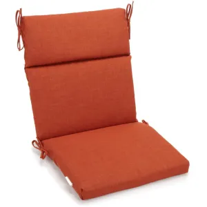 22-inch by 45-inch Spun Polyester Solid Outdoor Squared Seat/ Back Chair Cushion, Cinnamon Throw Pillows low cost deal