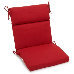 22-inch by 45-inch Spun Polyester Solid Outdoor Squared Seat/ Back Chair Cushion, Paprika Throw Pillows low cost deal
