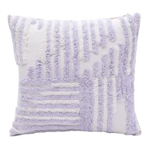 22" Purple and White Geometric Cotton Throw Pillow With Texture Throw Pillows home accents sale