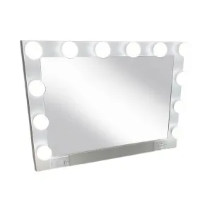 28" White Wood Framed Accent Mirror Wall Decor online discounts