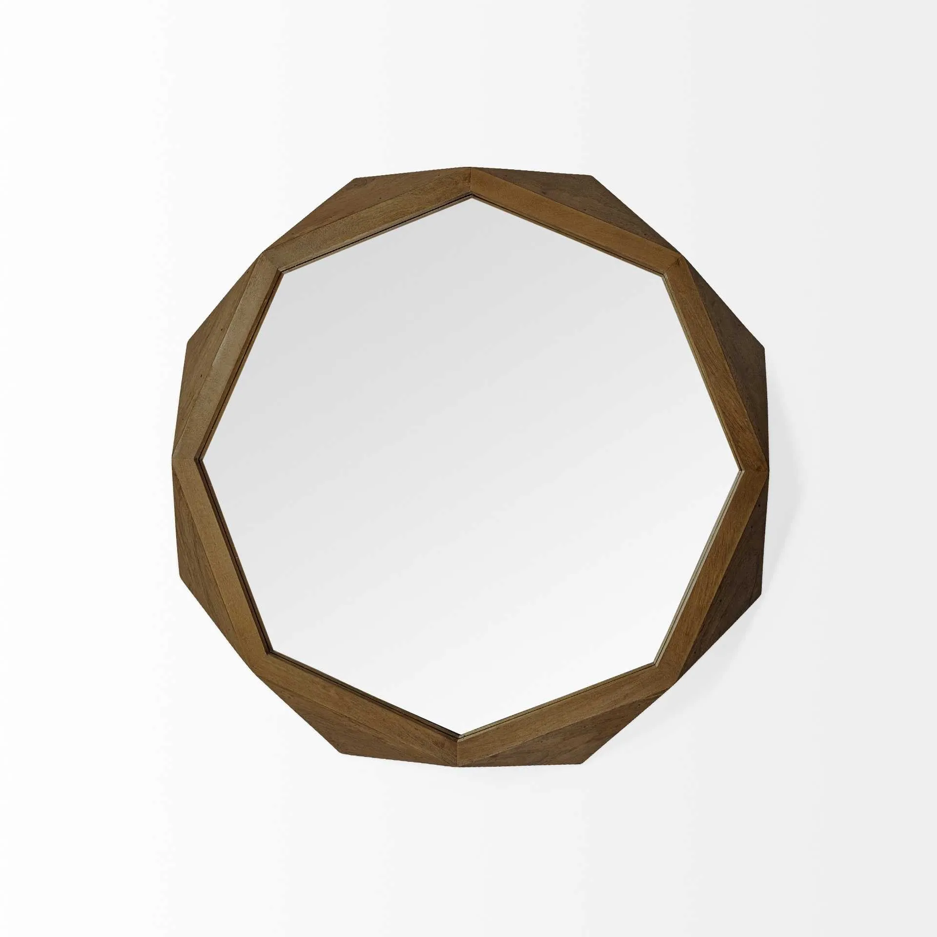 32" Octagon Wooden Frame Wall Mirror Discount Wall Decor Sets