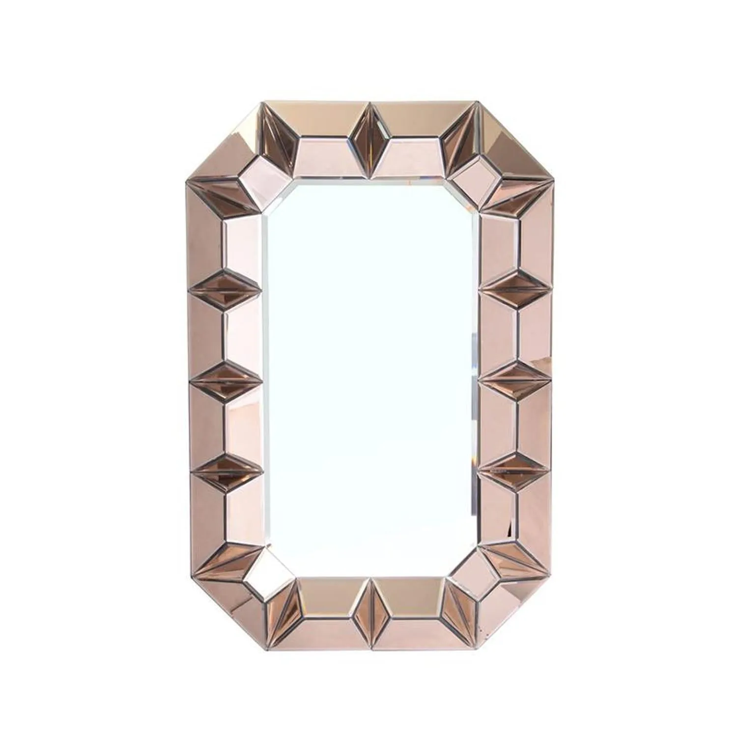 35" Rose Gold Glass Framed Accent Mirror Buy Wall Decor with deals