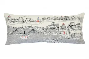 35" White Wichita Daylight Skyline Lumbar Decorative Pillow Throw Pillows value buys