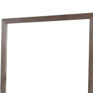 36 Inch Mirror with Rectangular Wooden Frame, Brown Discount Wall Decor Sets