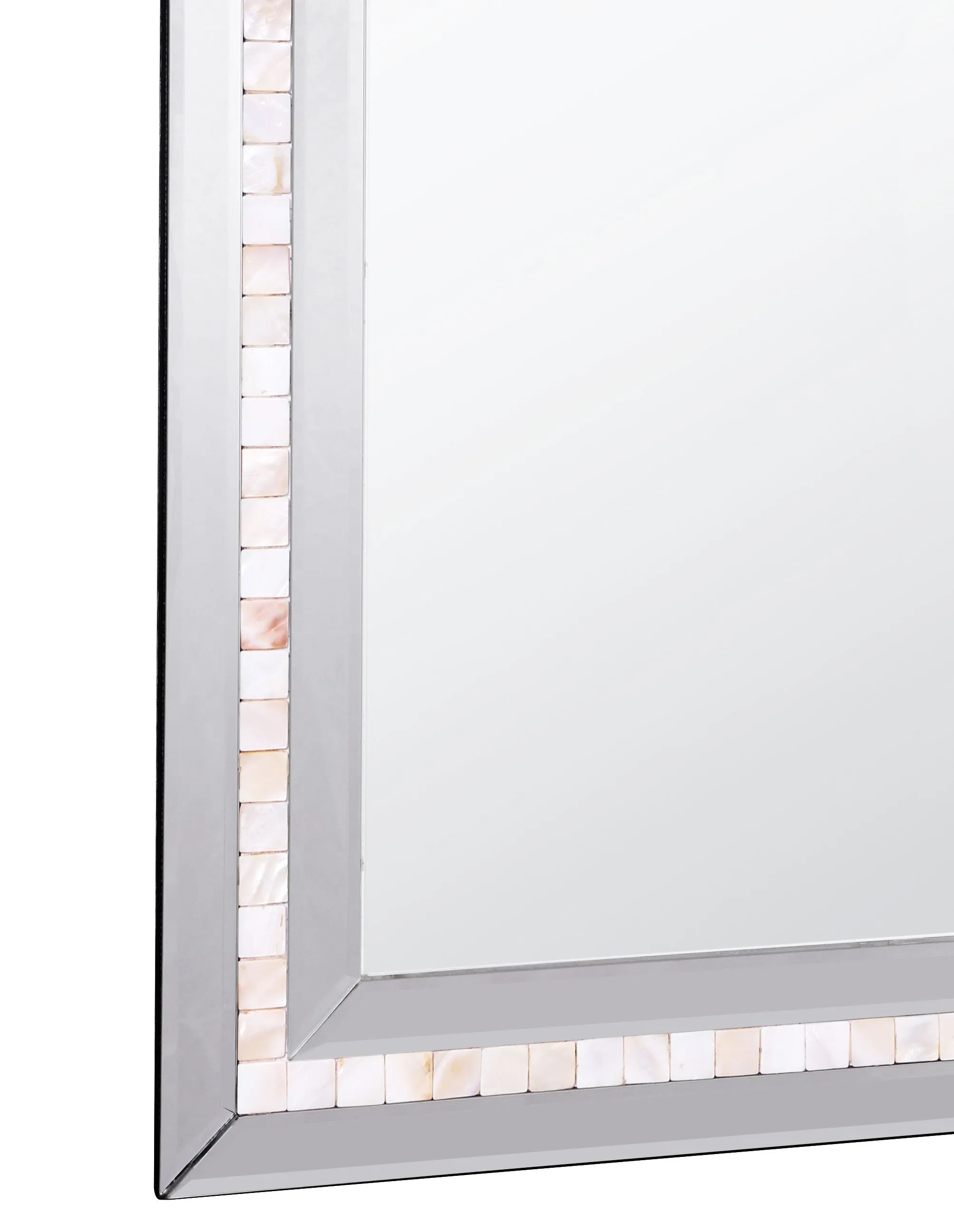 36" Silver Glass Framed Accent Mirror