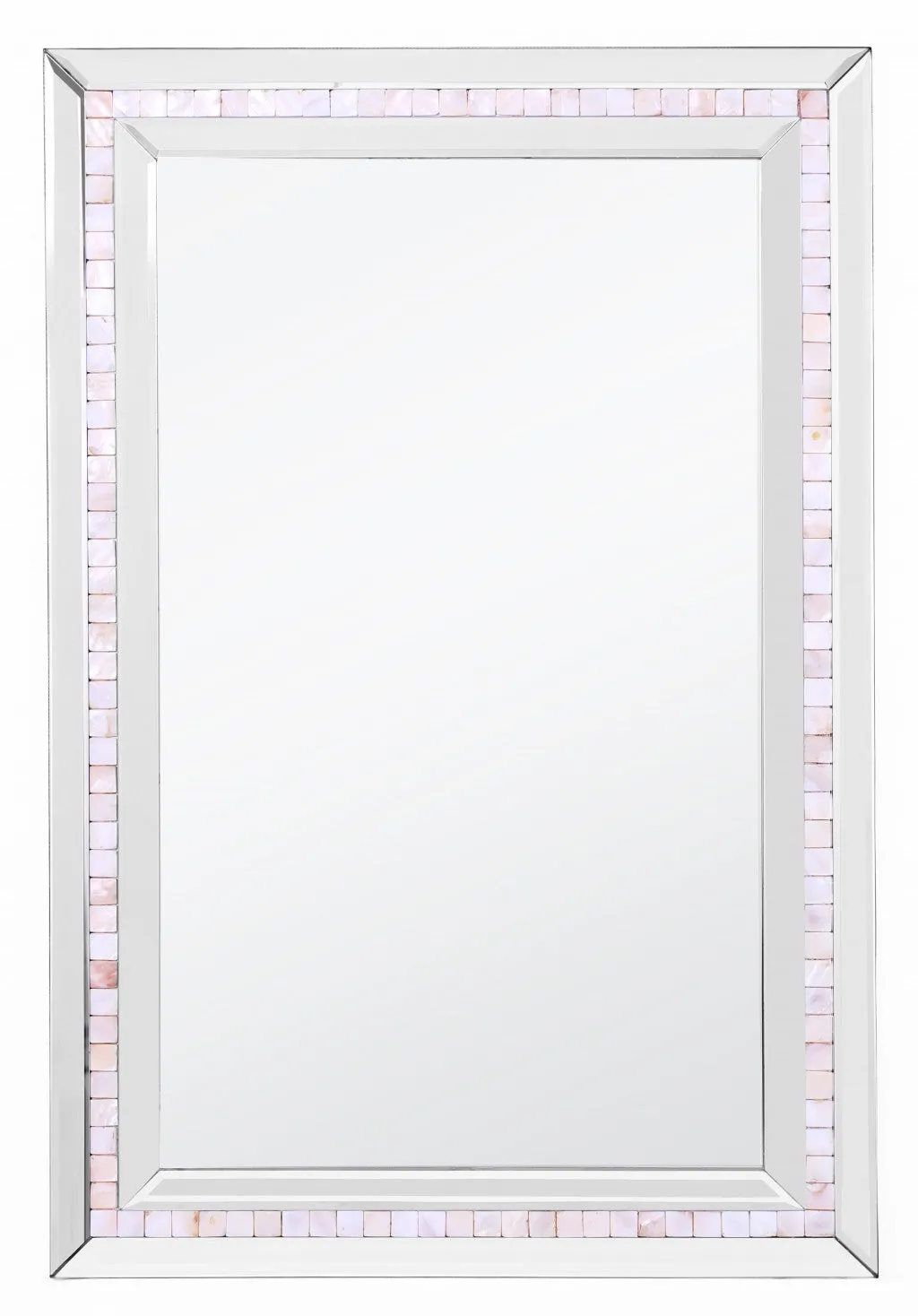 36" Silver Glass Framed Accent Mirror Wall Decor online discounts