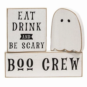 3/Set Boo Crew Blocks Decorative Accessories hot offers