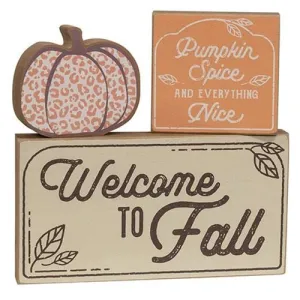 *3/Set Welcome to Fall Blocks Decorative Accessories low price