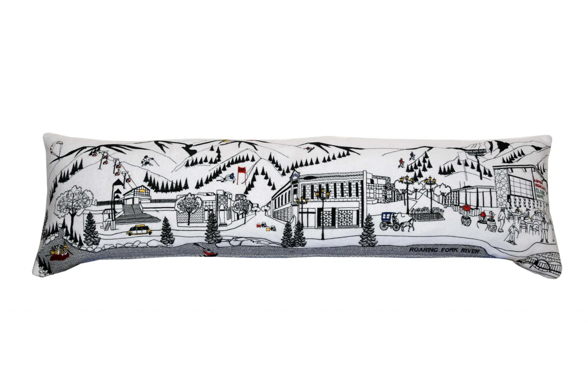 46" White Aspen Daylight Skyline Lumbar Decorative Pillow Throw Pillows home accents sale