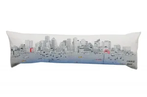 46" White Boston Daylight Skyline Lumbar Decorative Pillow Throw Pillows sofa decor deals