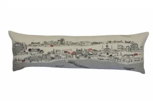46" White New Orleans Daylight Skyline Lumbar Decorative Pillow Throw Pillows home accents sale