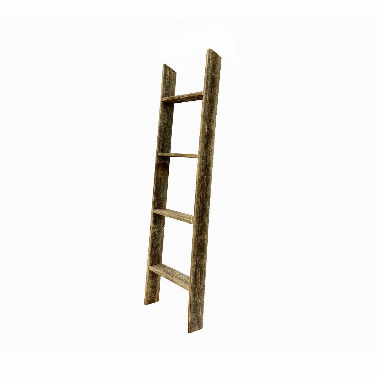 4 Step Rustic Black Wood Ladder Shelf Decorative Accessories promo online