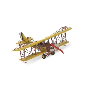 4" Yellow and Red Metal Hand Painted Model Airplane Decorative Accessories best selling