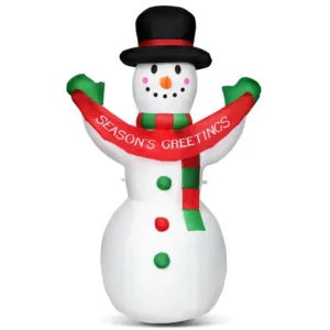 6 Feet Inflatable Christmas Snowman with LED Lights Blow Up Outdoor Yard Decoration Holiday Decor clearance sale